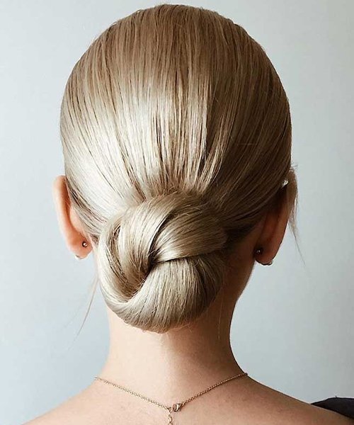 Slicked back updo