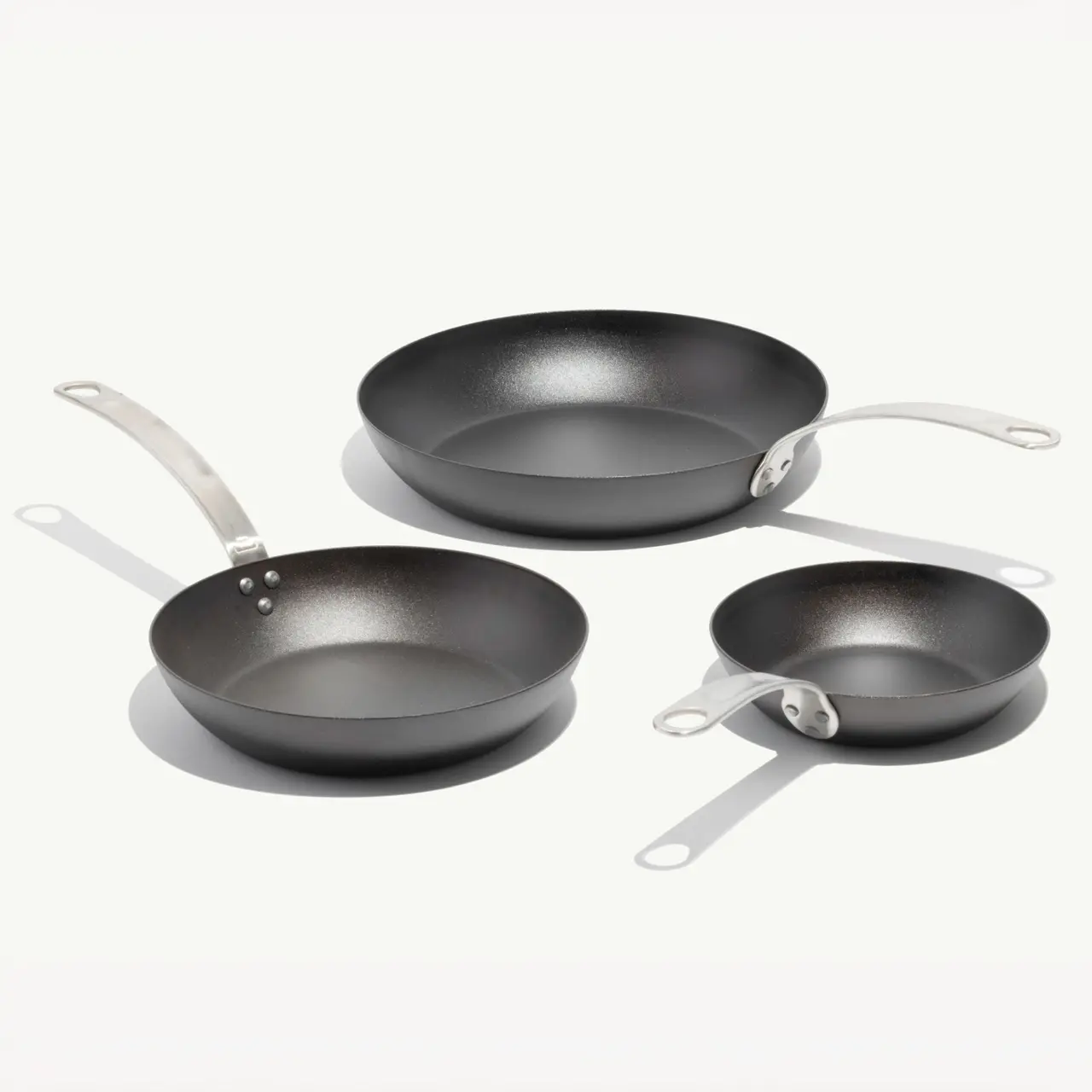 Seasoned Carbon Steel Frying Pan Set
