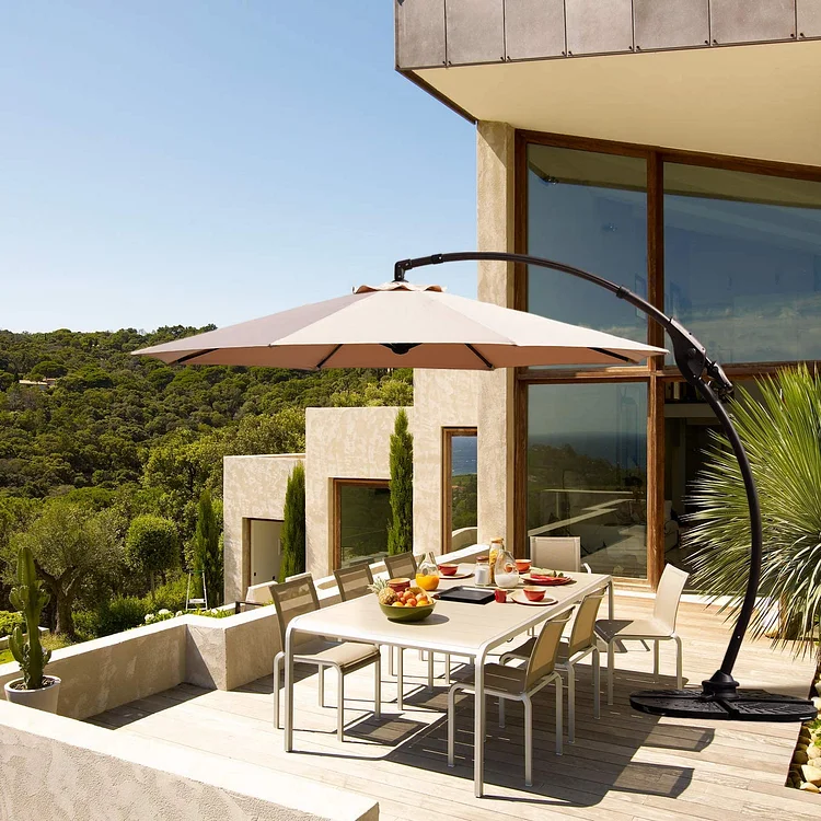 Napoli 11 ft Cantilever Offset Umbrella with 360° Rotation